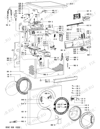 Схема №2 STEAM 1400 с изображением Декоративная панель для стиралки Whirlpool 481245311069