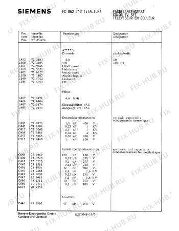 Схема №3 FC825712 с изображением Сервисная инструкция для телевизора Siemens 00535143