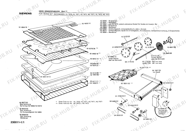 Схема №1 Z-BLATT_11 с изображением Железный лист Siemens 00191854