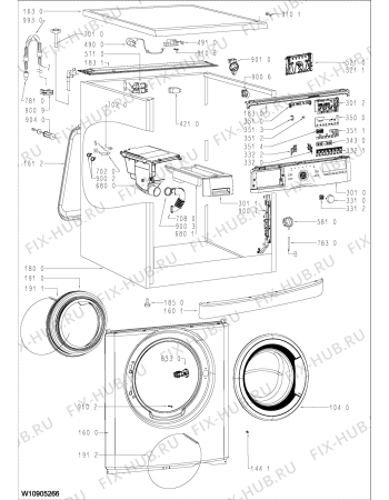 Схема №2 DLC8212 с изображением Обшивка для стиральной машины Whirlpool 481010823886