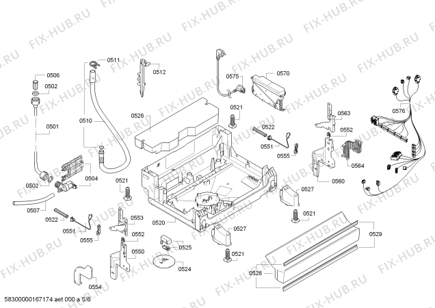 Схема №3 SMS40E92EU с изображением Панель управления для посудомойки Bosch 00705785