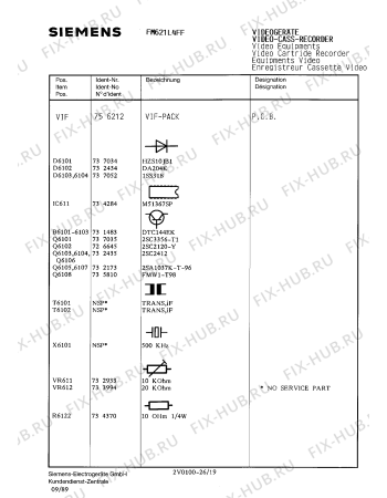 Схема №11 FM621L4FF с изображением Пульт дистанционного управления для видеоэлектроники Siemens 00755979