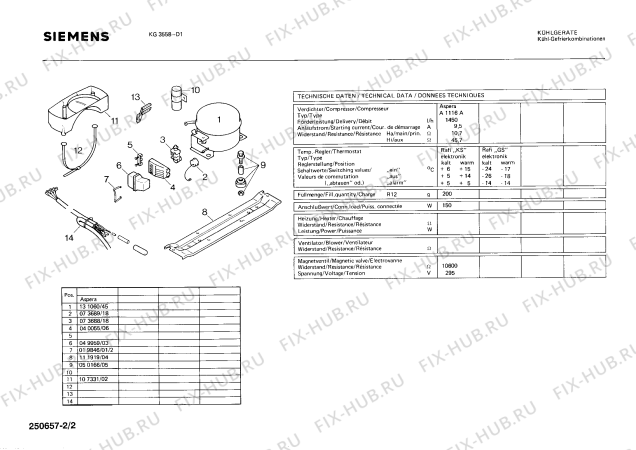 Взрыв-схема холодильника Siemens KG3558 - Схема узла 02
