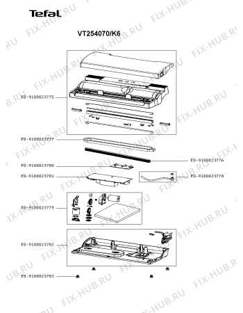 Схема №2 VT254070/K6 с изображением Всякое для вакуумного упаковщика Tefal FS-9100023777