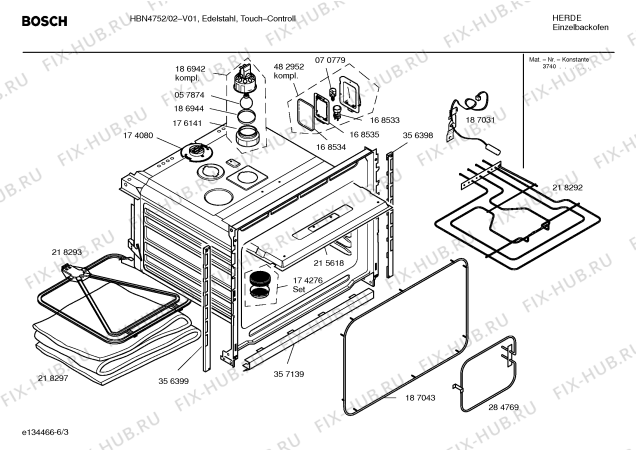 Схема №2 HBN370650 с изображением Кабель для плиты (духовки) Siemens 00186918