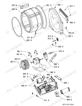 Схема №1 AWZ33034 (F090188) с изображением Наставление для стиралки Indesit C00371930