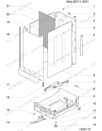 Схема №3 AVTL84EO (F033739) с изображением Декоративная панель для стиралки Indesit C00116954