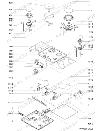 Схема №1 AKM 534/WH/01 с изображением Накладка для духового шкафа Whirlpool 481231039117