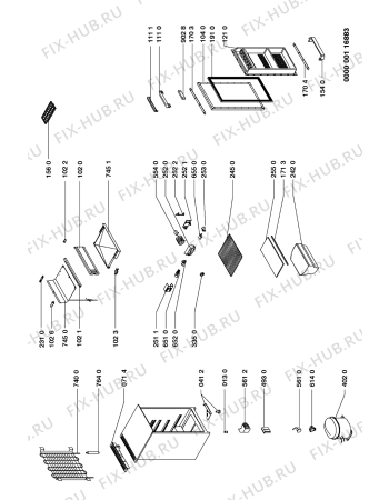Схема №1 ARL 103/G/N R14 с изображением Рукоятка для холодильной камеры Whirlpool 481946078634