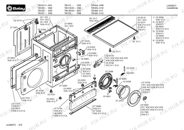 Схема №1 BAT2759I с изображением Ручка выбора программ для стиралки Bosch 00037114
