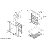 Схема №1 3HT505B с изображением Передняя часть корпуса для электропечи Bosch 00438757