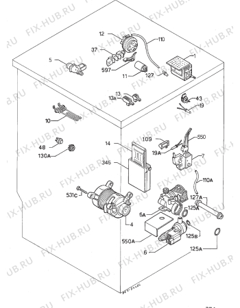 Взрыв-схема стиральной машины Zanussi FJ1295 - Схема узла Electrical equipment 268