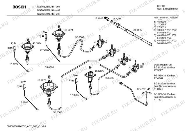 Схема №1 NGT632BNL Bosch с изображением Инструкция по эксплуатации для духового шкафа Bosch 00535803