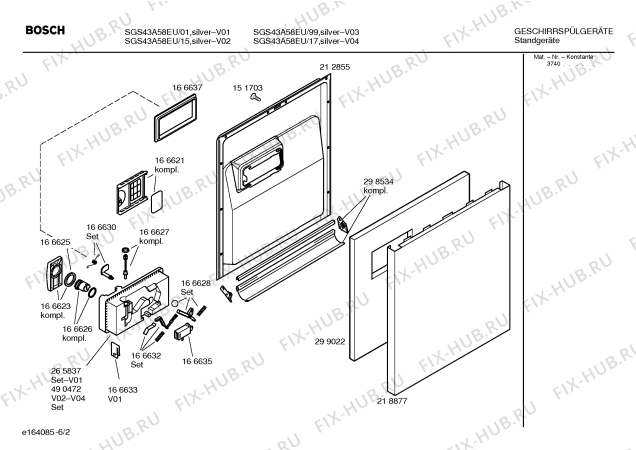 Схема №3 3VI422BB VI422 с изображением Хомут для посудомоечной машины Bosch 00175768