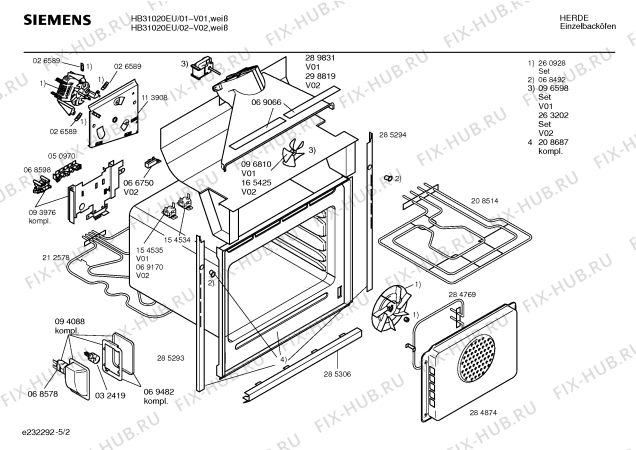 Схема №1 HB31020SK с изображением Панель управления для плиты (духовки) Siemens 00297388