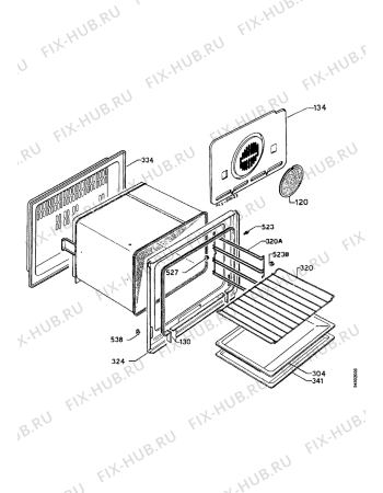 Взрыв-схема плиты (духовки) Zanussi BMC541 - Схема узла Housing 001