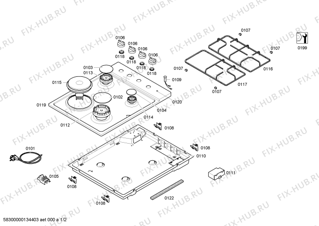 Схема №1 CA118250 с изображением Столешница для духового шкафа Bosch 00247089