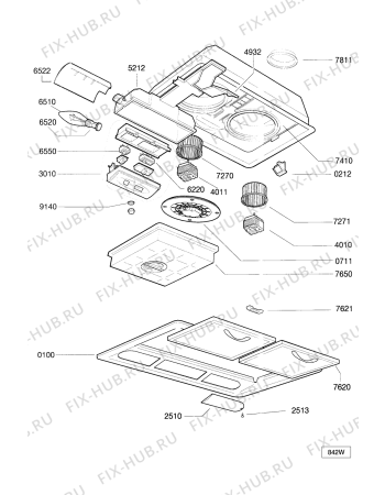 Схема №1 AKR 692 GR с изображением Запчасть для электровытяжки Whirlpool 481927738051