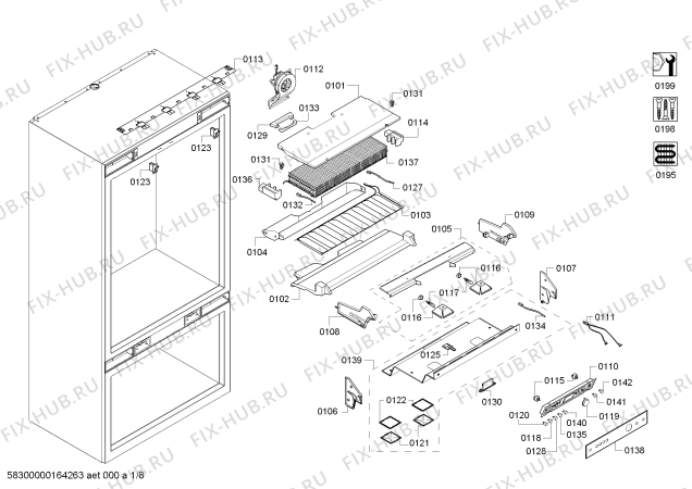 Схема №4 RY491701 с изображением Монтажный набор для холодильника Bosch 00740475