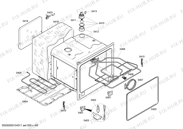 Схема №3 E1524N0 MEGA1524N с изображением Панель управления для плиты (духовки) Bosch 00438652