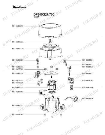 Схема №1 DP805GAR/700 с изображением Сосуд для электроблендера Moulinex MS-5A11280