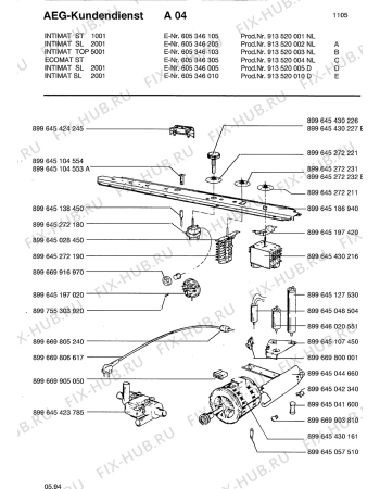 Взрыв-схема комплектующей Zanker SL 2001 INTM:DEL 913 - Схема узла Electrical equipment