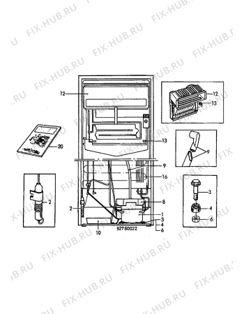 Взрыв-схема холодильника Electrolux ER2602C - Схема узла Cooling system 017