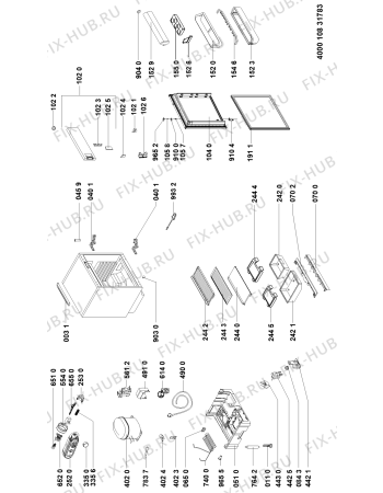 Схема №1 HFA1UK (F093255) с изображением Инструкция по эксплуатации для холодильной камеры Indesit C00516321