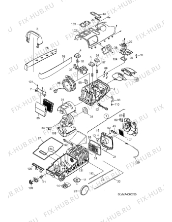 Взрыв-схема пылесоса Electrolux LUX1 - Схема узла L10 Vacuum cleaner A