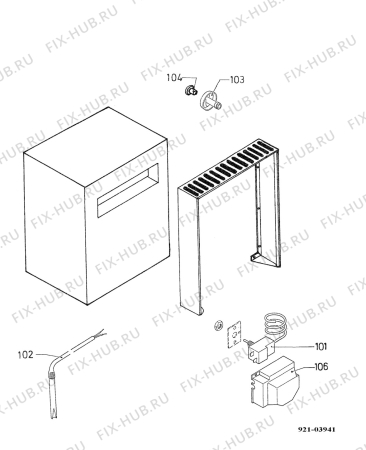 Взрыв-схема холодильника Electrolux RH100LX - Схема узла Housing 001