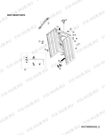 Схема №1 AWG/L 5062 с изображением Клавиша для стиралки Whirlpool 482000015852