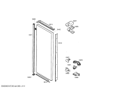 Схема №7 KG66U55 с изображением Уплотнитель двери для холодильника Siemens 00235479