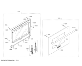 Схема №4 PRD486NLHC с изображением Внутренняя дверь для плиты (духовки) Bosch 00713165