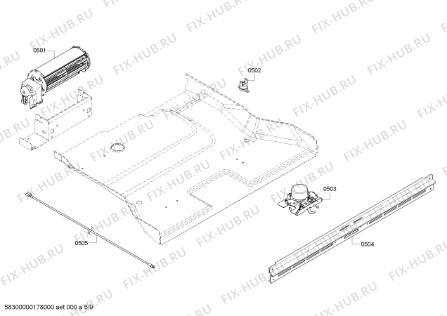 Схема №1 MED272JS с изображением Кабель для плиты (духовки) Bosch 00659204