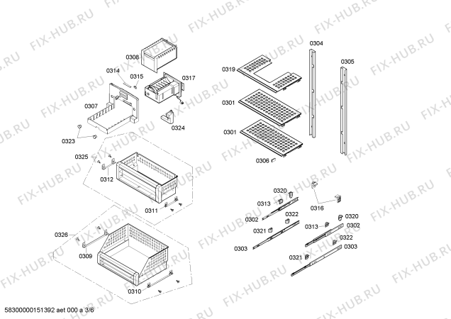 Схема №2 RW414260 с изображением Панель для холодильника Bosch 00700530