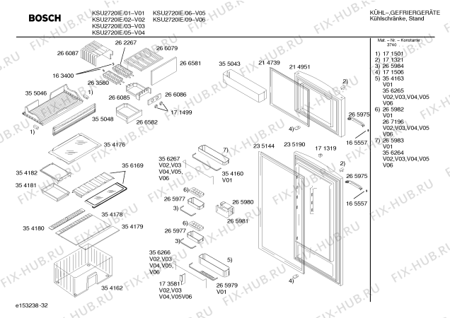 Взрыв-схема холодильника Bosch KSU2720IE - Схема узла 02