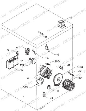 Взрыв-схема стиральной машины Rex DRY120 - Схема узла Electrical equipment 268