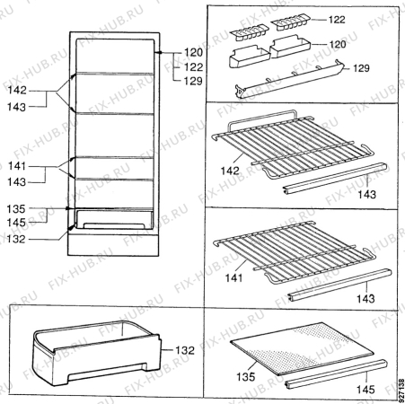 Взрыв-схема холодильника Arthurmartinelux AR8307C - Схема узла Accessories Refrigerator