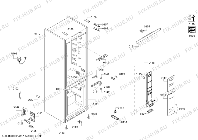 Схема №1 KGN39AV3OR Bosch с изображением Крышка для холодильника Bosch 10008100