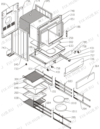 Схема №2 K7706E (161940, K44E2-134VD) с изображением Дверка для плиты (духовки) Gorenje 107520