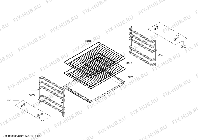 Схема №1 HB65AB521F с изображением Модуль управления, запрограммированный для плиты (духовки) Siemens 00704735