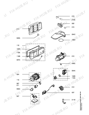 Взрыв-схема посудомоечной машины Aeg FAV40730W - Схема узла Electrical equipment 268