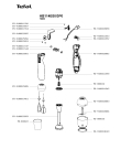 Схема №1 HB114B30/3P0 с изображением Элемент корпуса для блендера (миксера) Tefal FS-9100025082