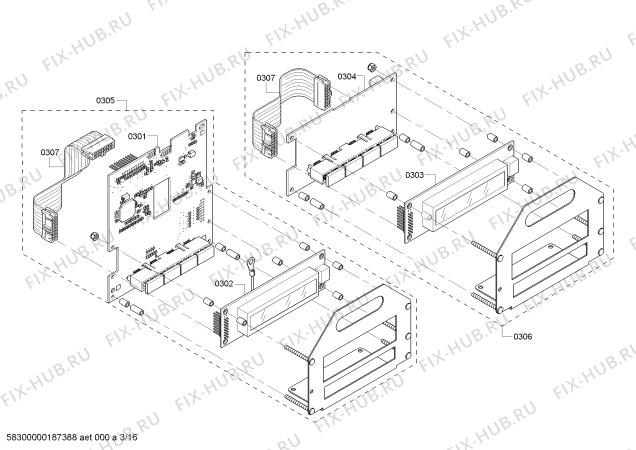 Схема №7 PRD48NCSGC с изображением Кабель для духового шкафа Bosch 00618416