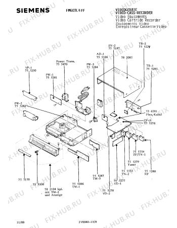 Схема №8 FM617K4 с изображением Блок питания для видеоэлектроники Siemens 00755282