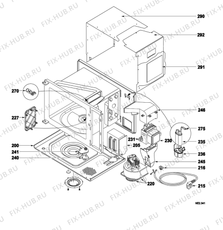 Схема №1 MWKA221X (F074392) с изображением Обшивка для плиты (духовки) Indesit C00291267