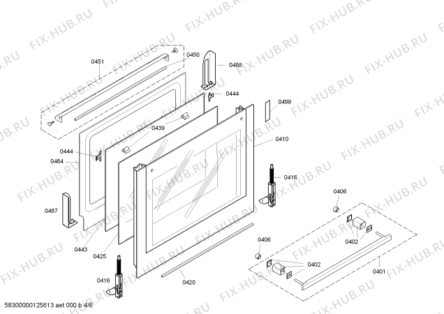 Взрыв-схема плиты (духовки) Bosch HBN731551A - Схема узла 04