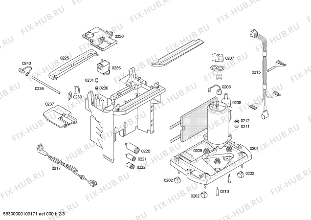 Взрыв-схема кондиционера Bosch PAM19000 - Схема узла 02