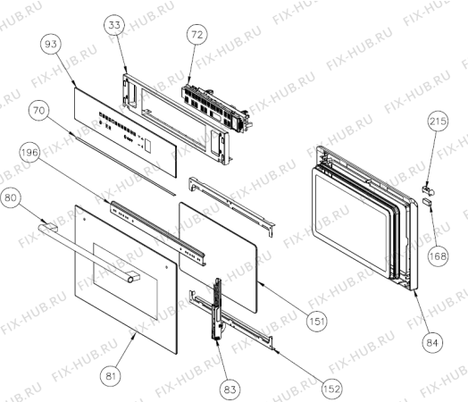 Взрыв-схема плиты (духовки) Gorenje BOC6322ORAX (438438, E45SV) - Схема узла 02