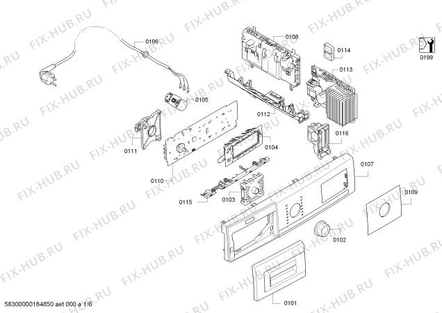 Схема №3 WTY887W4CH HomeProfessional SelfCleaning Condenser с изображением Дисплейный модуль запрограммирован для сушильной машины Bosch 00638603
